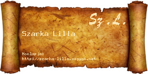 Szarka Lilla névjegykártya