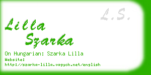 lilla szarka business card